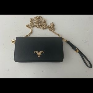 Prada wallet on chain crossbody or clutch